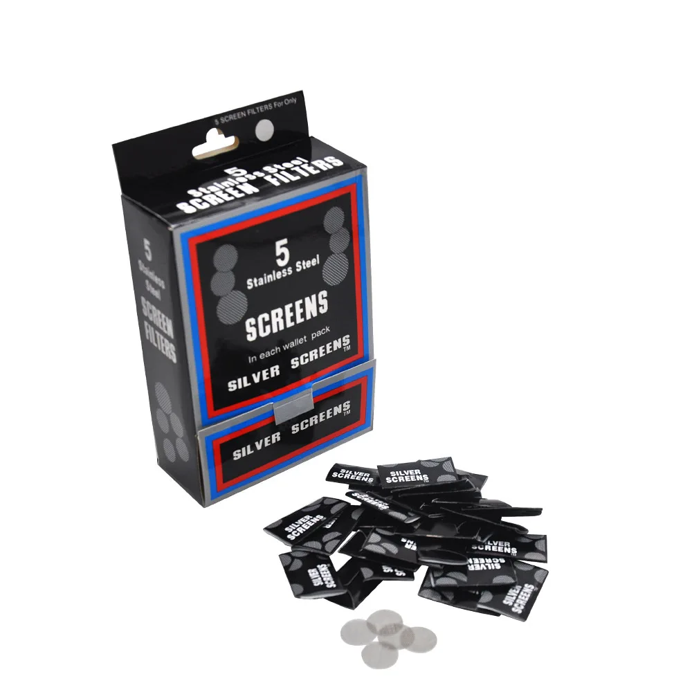 500pcs Hookah Water Pipe Tobacco Silver filters Stainless Steel Screens 20mm Thick Mesh Net Multifunctional Smoking Accessories