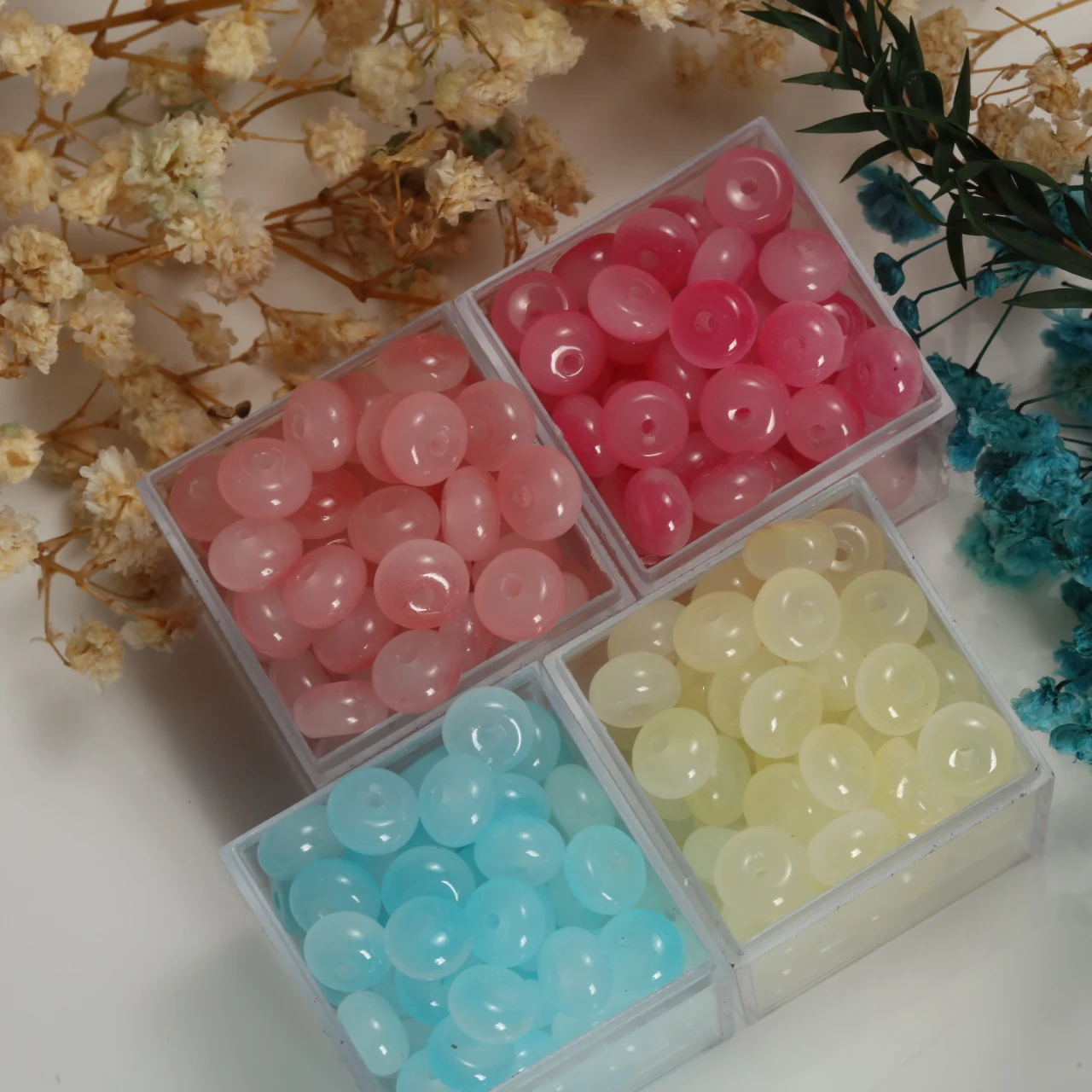 5x8mm Multicolor Chinese Style Imitation Jade Glass Abacus Wheel Beads for For Jewelry Making DIY Bracelet Findings Accessories