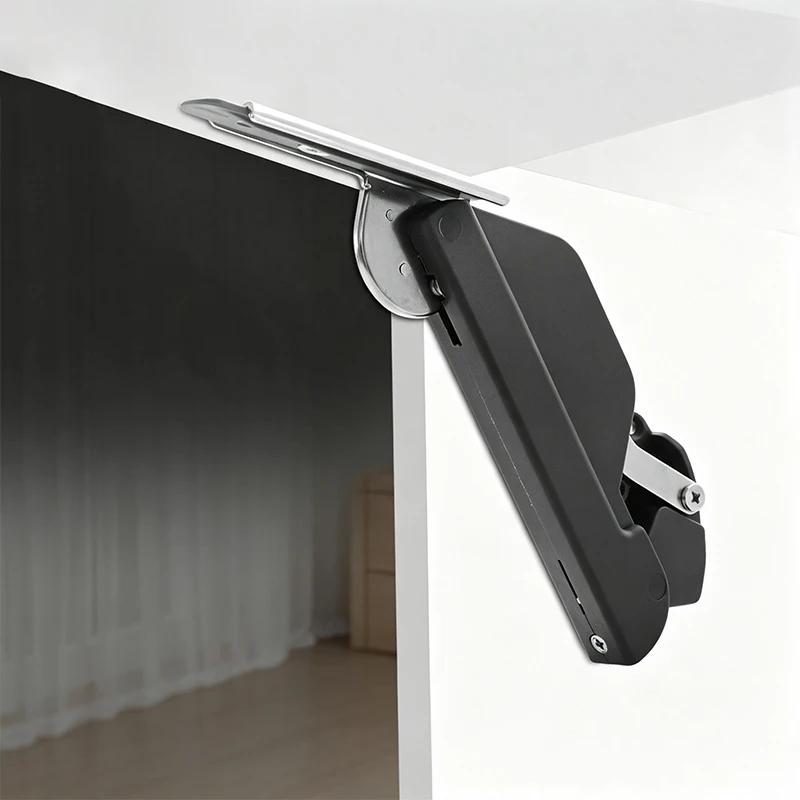 Cabinet Wardrobe Lift Up Stay Gas Spring Hinge Free 3D Adjustable Soft Close Damping Heavy Duty For Glass Door Narrow Frame