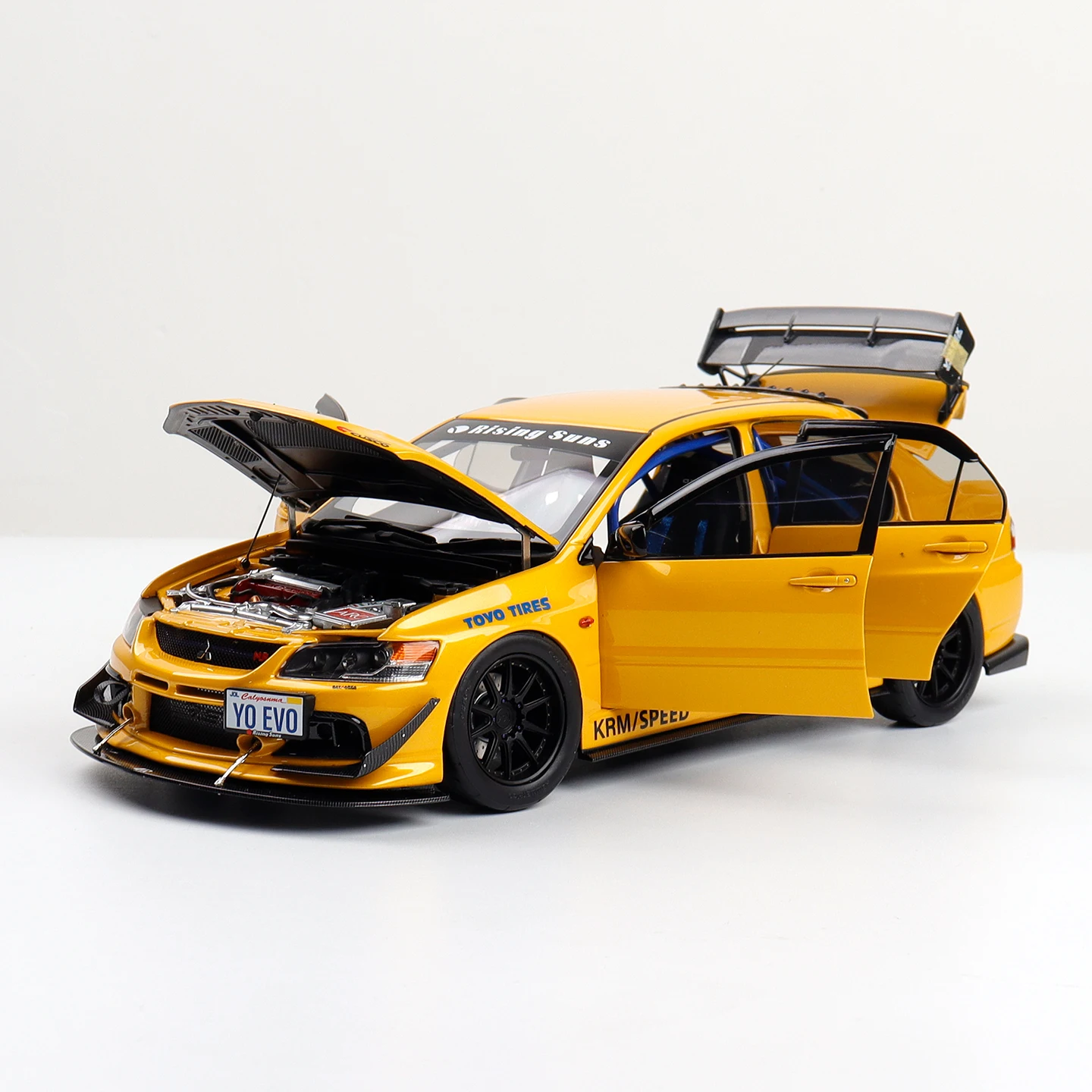 Super a Diecast Cars 1:18 Mitsubishi Evo9 Evolution Ix Mr Fq-360 Metal Miniature Car Models Limited Collection Cars Toys for Boy