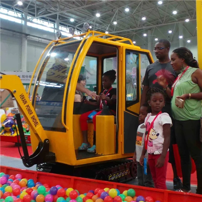 Kids Playground Riding Excavator Interactive Driving Simulation Toy Car