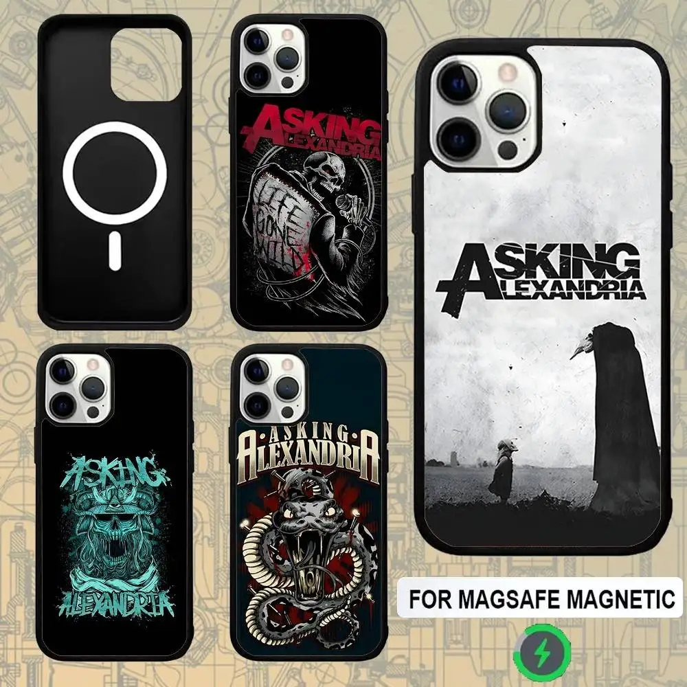 

Band A-Asking Alexandria For Magsafe Wireless Charger Case For iPhone 15,16,17,13,14,11,12,Pro,Max,Plus,E,Air,Mini Protection