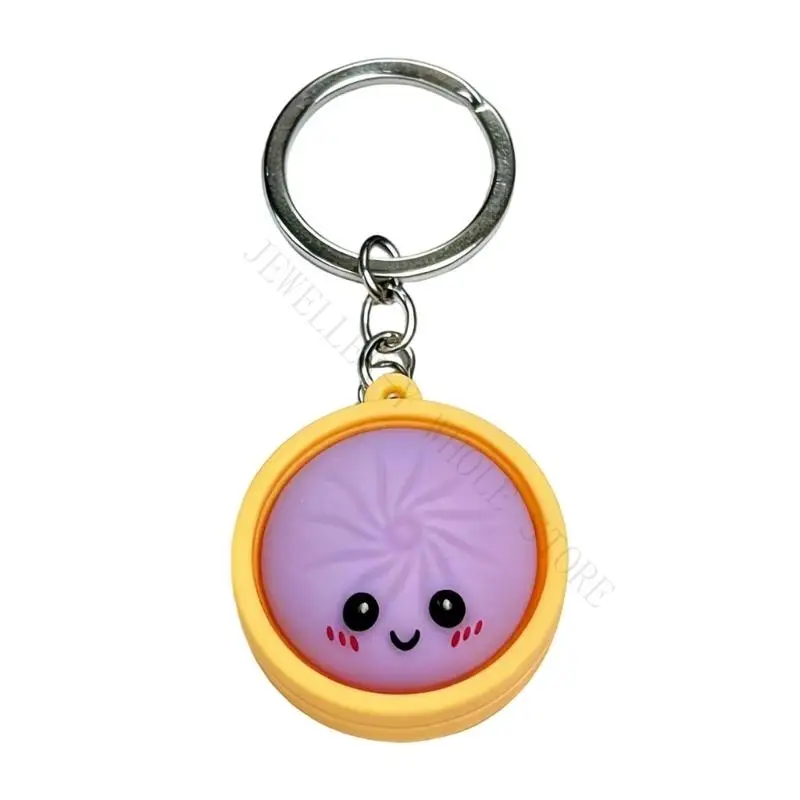 R7UF Fashionable Expression Baozi Ring Ornament With Smooth Surfaces And Safe Material