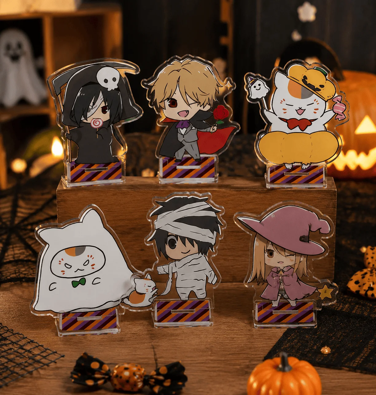 Natsume's Book of Friends New 10cm Halloween Ver. Acrylic Stand Keychain Natsume Takashi Nyanko-sensei Model Cosplay Decoration