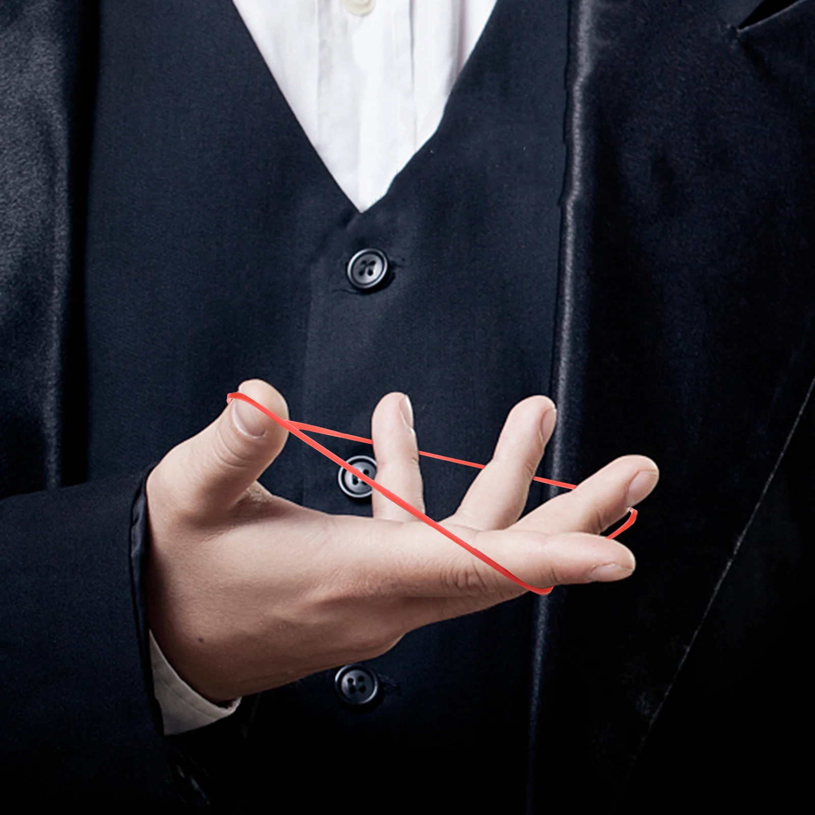 

50pcs Love Rubber Bands Elastic Trick Props For Stage Party Shows Conjuring Gimmick Magician Supplies Funny Tricks Props