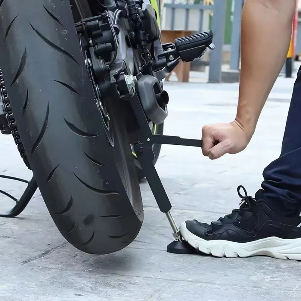 

Universal Motorcycle Folding Lifting Support Frame Heavy Lift Stand Stable Crane Kickstand Wheel Lifter Side Support Stand