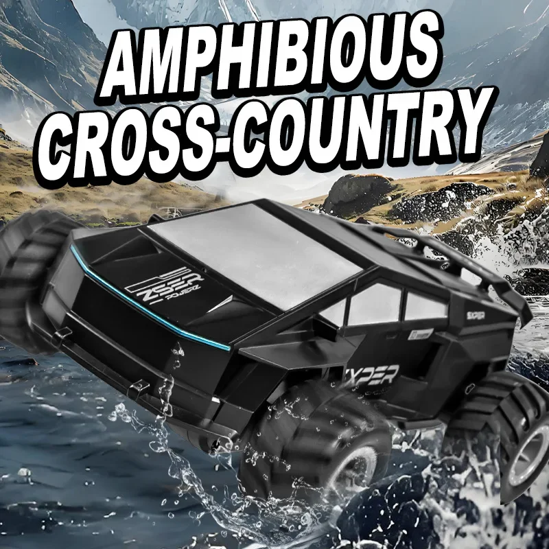 JJRC Q212 Amphibious RC Car 4WD 2.4Ghz Waterproof All-Terrain Off-Road Military Armored Vehicle Toy for Boys Birthday Gift
