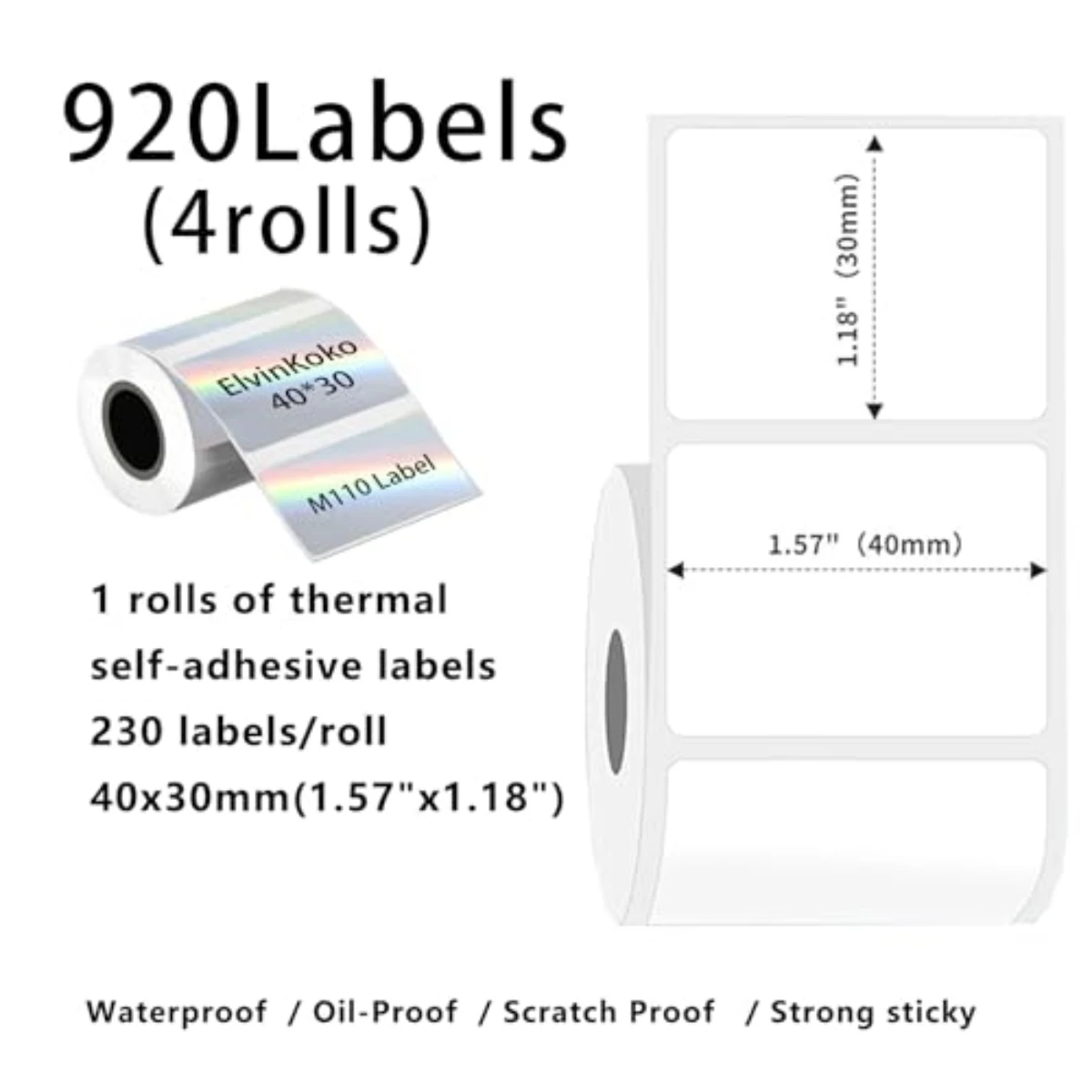 M110 Thermal Labels for M221/M220/M120/M200 Label Papers 1.57