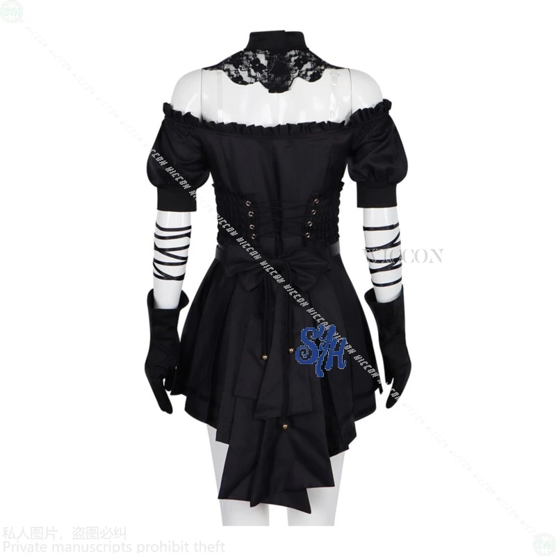 [MoeMimic] AI Girlfriend Cosplay Ani Grok Ai Anime Virtual Sexy Goth Mini Goth Kleid Y2k Jirai Kei Girls Lolita Halloween