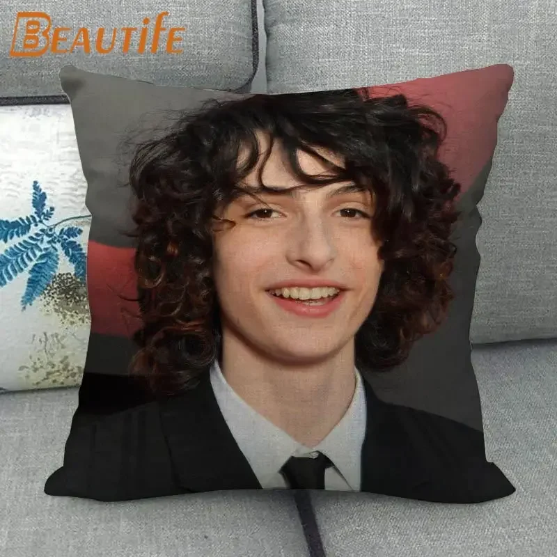 Custom Finn Wolfhard Pillowcase  Wedding Decorative Cotton Linen Pillow Case For Home Pillow Cover 45X45cm One Side