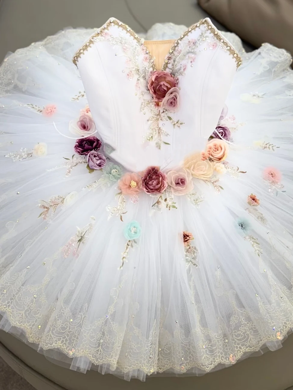 jupe-de-ballet-pour-enfants-tutu-en-gaze-costume-de-spectacle-tenue-de-scene-blanche-neige-fee-des-fleurs-uniforme-de-danse-de-ballet