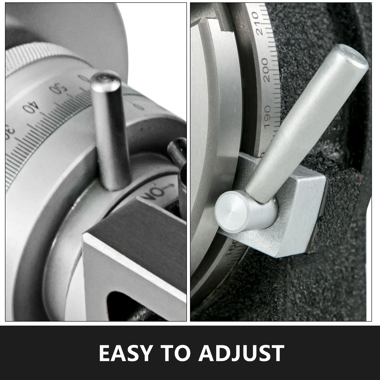 SucceBuy 8 Inch/200 MM Rotary Table 3-Slot or 4-Slot Horizontal Vertical MT-3 Rotary Table for Milling 360° Precision Working