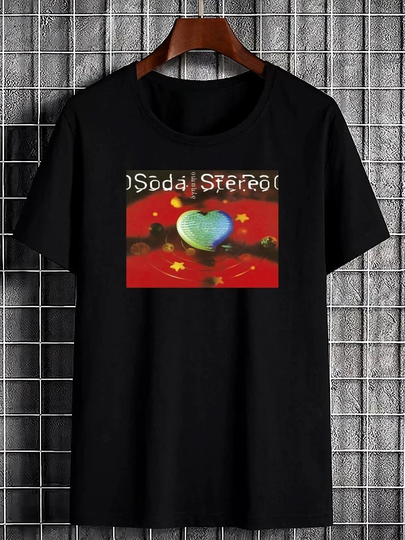 SODA STEREO Graphic T-Shirt featuring vintage vinyl record and cassette designs – Soft, breathable, unisex fit.