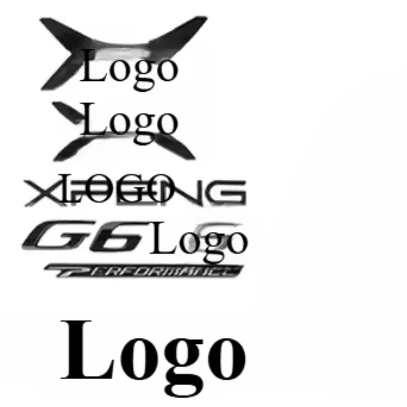 For Xpeng G6 Blackened car logo Black four-wheel drive Bright black logo Black tail label Modified accessories