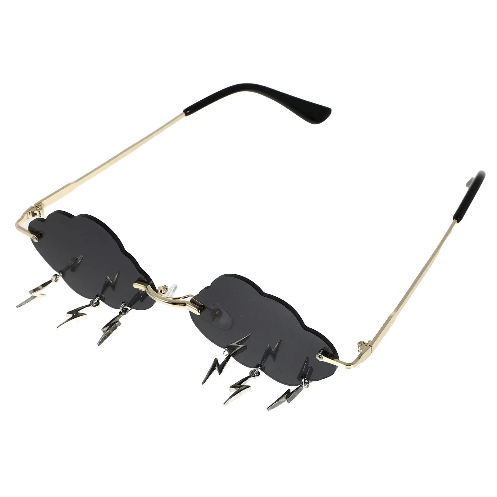

1Pair Frameless Cloud Sunglasses Modern Transparent Temples for Women Fashionable Shade Outdoor Uv Protection Party