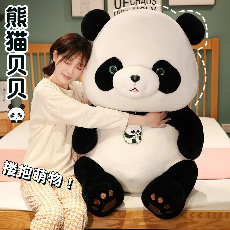 Giant Simulation Giant Panda Plush Toy Cute Stuffed Animal Doll Soft Sleeping Pillow Decoration For Boys Lovely Plushies Gift