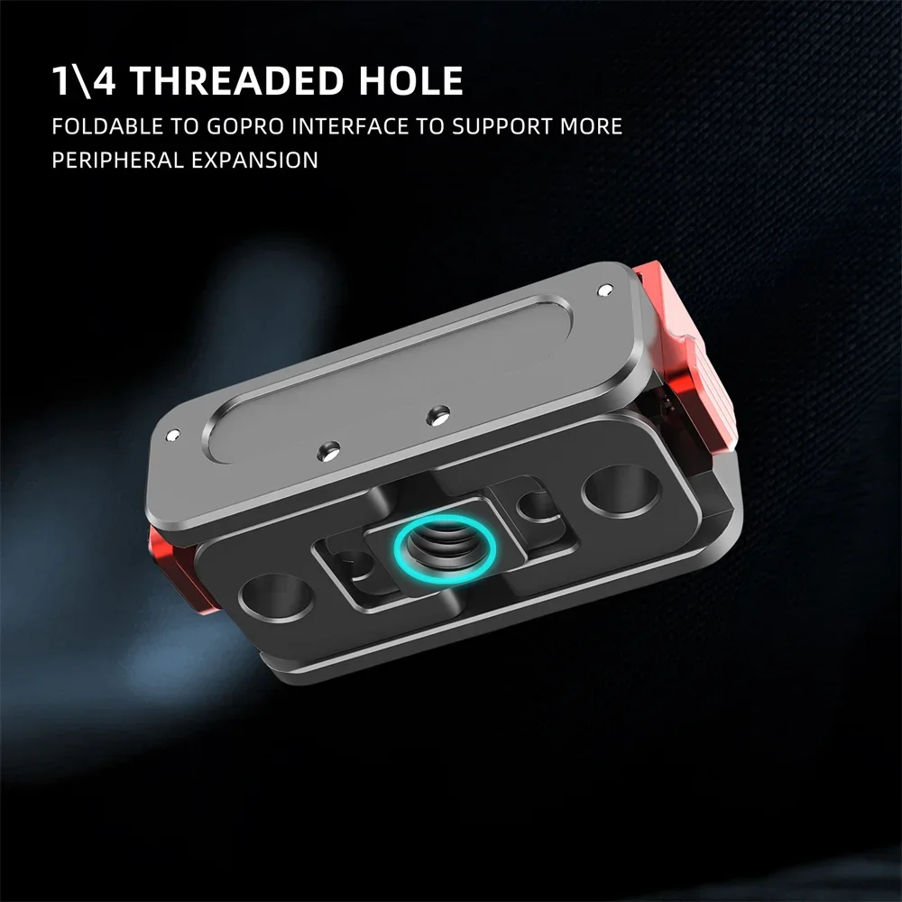 クイックリリースアルミニウムカメラマウント,ネジ付き三脚スタンド,dji osmo action 4/3, 4 "に適しています