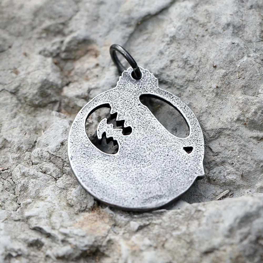 2022 NEW Men's 316L stainless-steel retro Nordic Viking Rune wolf Pendant Necklace fashion punk biker Jewelry Gift free shipping