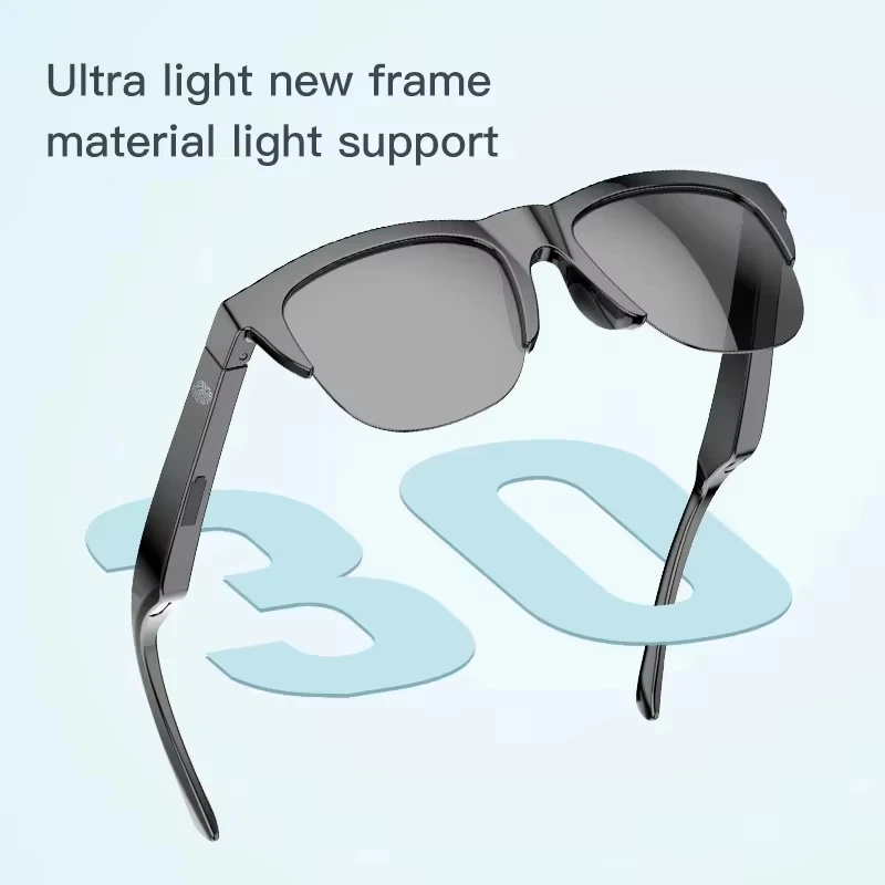 Gafas de sol inteligentes gafas Bluetooth llamada deportes al aire libre auriculares HIFI luz azul impermeable Anti-UV para hombres y mujeres