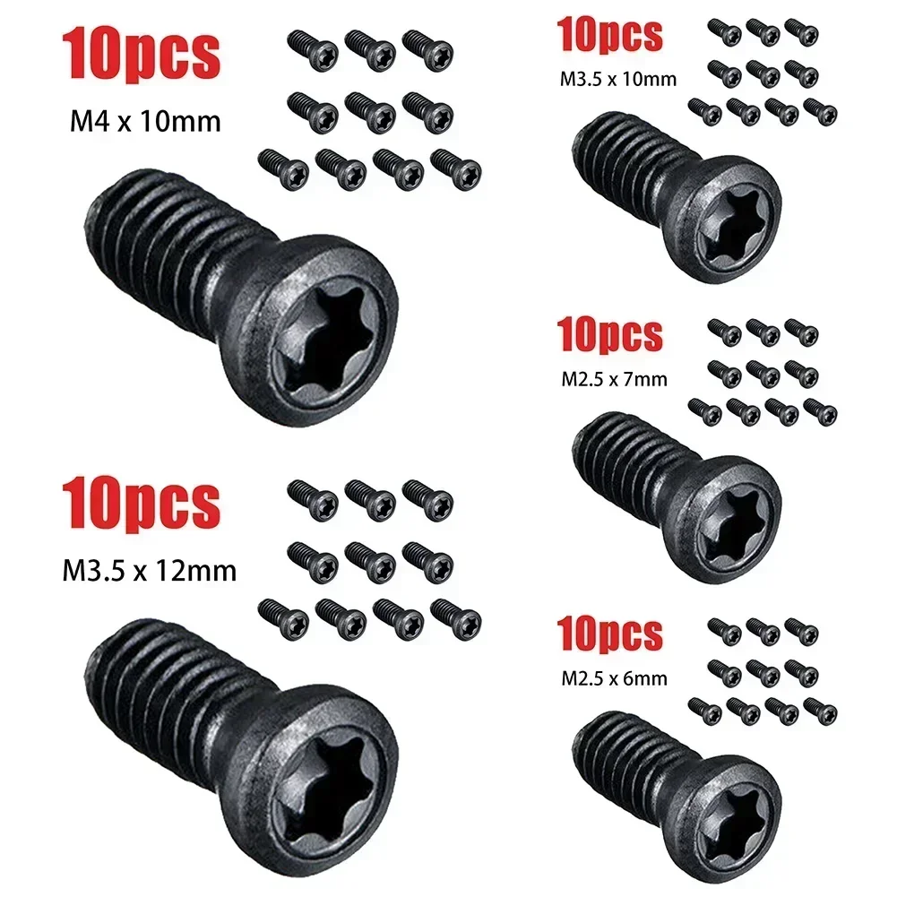 Kit de vis Torx pour remplacer les inserts en carbure, outils de tour CNC, travail en atelier, fournitures d'outils à main, M2.5, M3.5, 4, 10 pièces