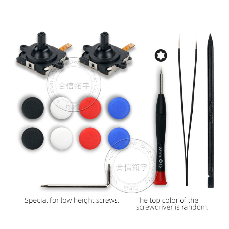 HOTHINK 14pcs/set Repair Kit 3D Joystick Thumb Stick Caps With T5 Screwdrivers for Oculus Meta Quest2 VR Controller