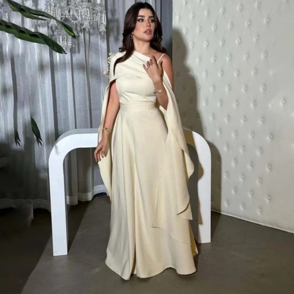 

Fashionable Romantic One Shoulder Prom Dress Charming A-line Ruffles evening dresses Floor Length Red Carpet Dress luxury 2025