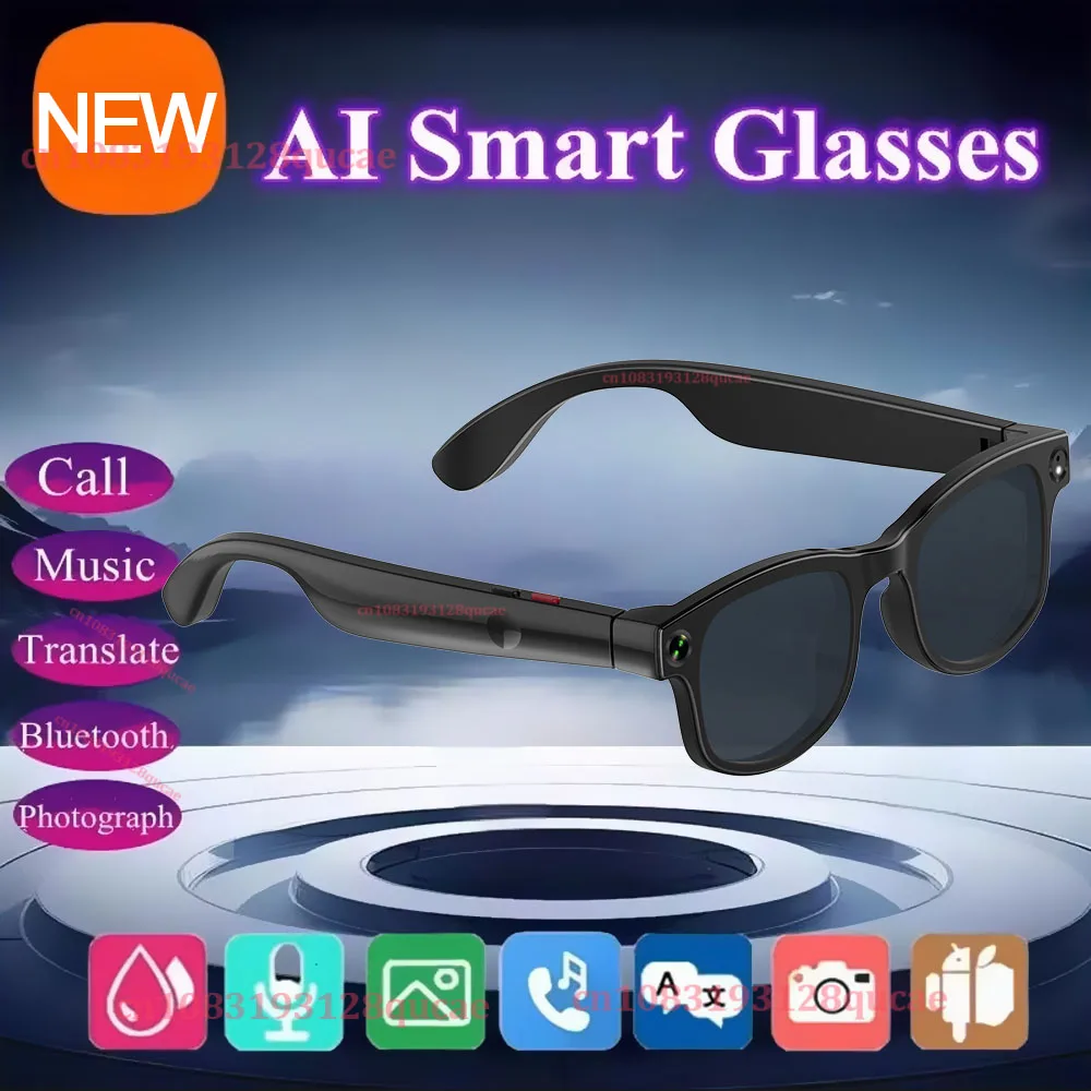 

Умные очки HD, камера AI GPT, Bluetooth-вызов, аккумулятор 260 мАч, голосовой помощник, передача идентификации объектов, умные очки, новинка 2023 года
