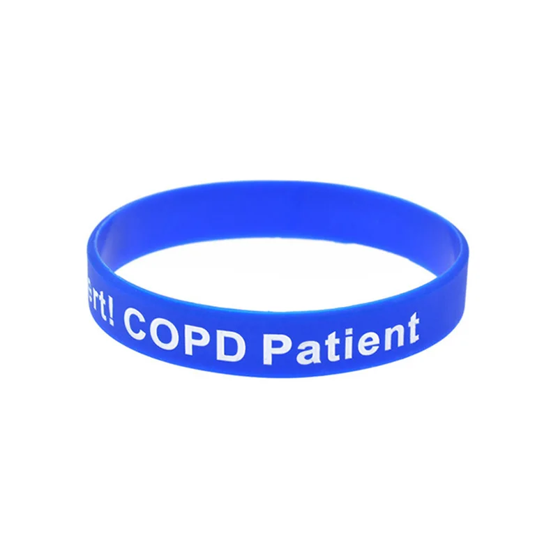 1 PC Alert COPD Patienten-Silikonarmband, Sportarmband, medizinisches Gummiarmband – Detail 5