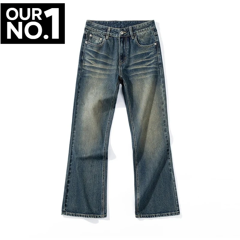 

Brand Boot Cut Jeans Men Flared Pants Loose Streetwear Vintage Men's Trousers Mens Clothing 2025 Spring Autumn Jeans Cowboys