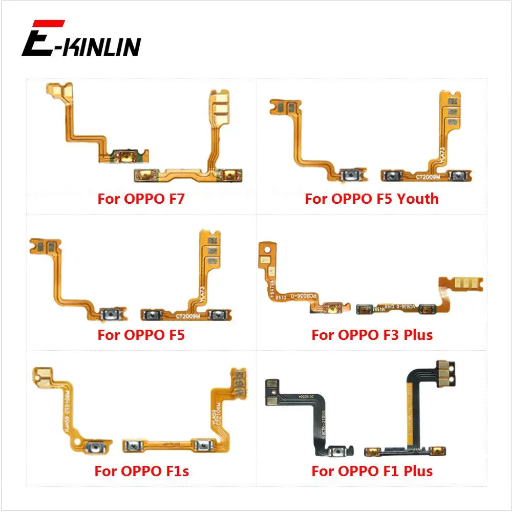 Switch Power ON OFF Key Mute Silent Volume Button Ribbon Flex Cable For OPPO F1 F1s F3 Plus F5 Youth F7