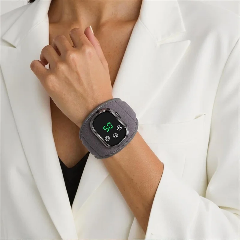 A55X-pulsera de relajación de envoltura muscular portátil, 2 uds. Con masaje térmico, 3 modos de descarga, 5 niveles de calor, almohadilla calefactora recargable