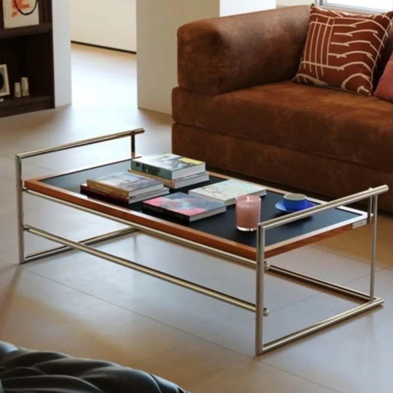 

Rio Bauhaus coffee table living room home medieval minimalist designer retro paint-free stainless steel tea table desk