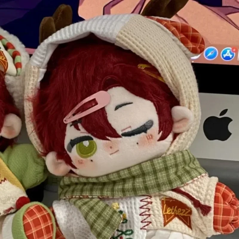 Genshin Impact Shikanoin Heizou 20CM Cosplay muñeco de peluche orejas cuerpo vestir Plushie figura  marioneta juguetes regalo