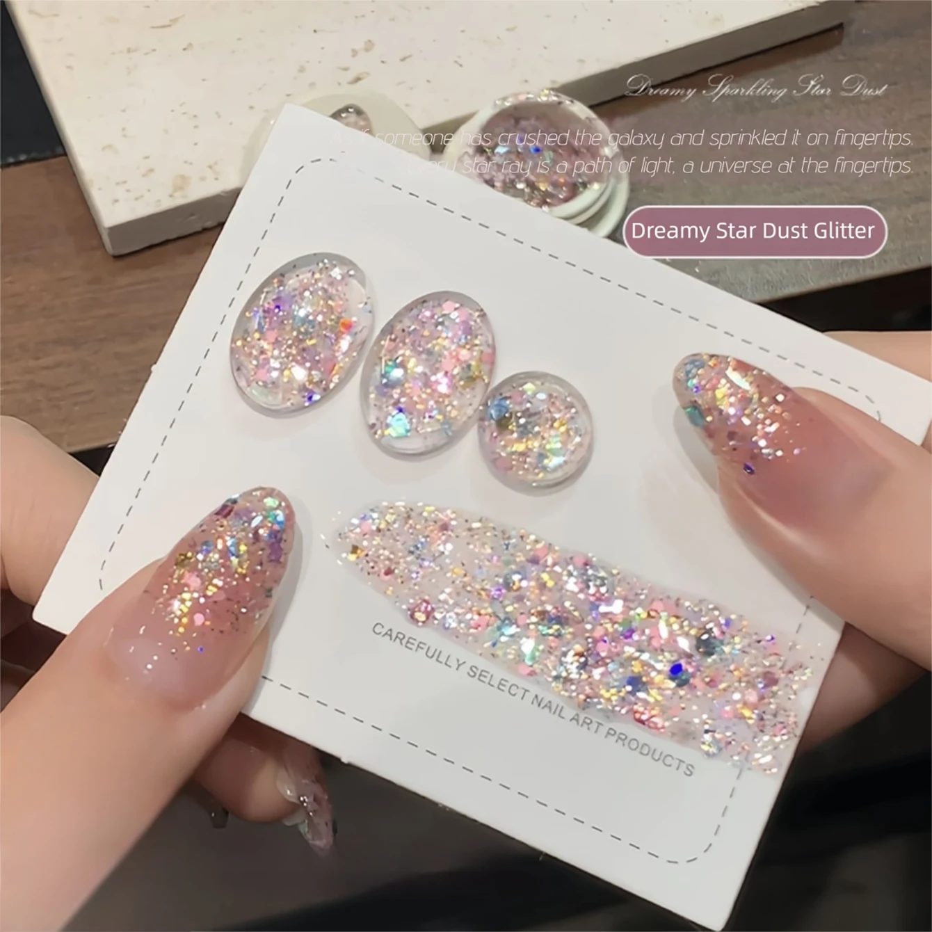 MIANEL 2026 New Dreamy Starburst Iridescent Glitter UV Nail Gel, Skin-Friendly All-match Shiny Sequins Nail Polish