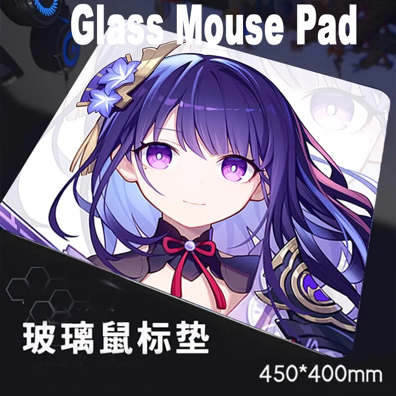 

Cute Secondary Yuan Glass Gaming E-sports Mousepad XS Smooth Frosted Surface Desktop Tempered Upgrade FPS Office Accessories Pad