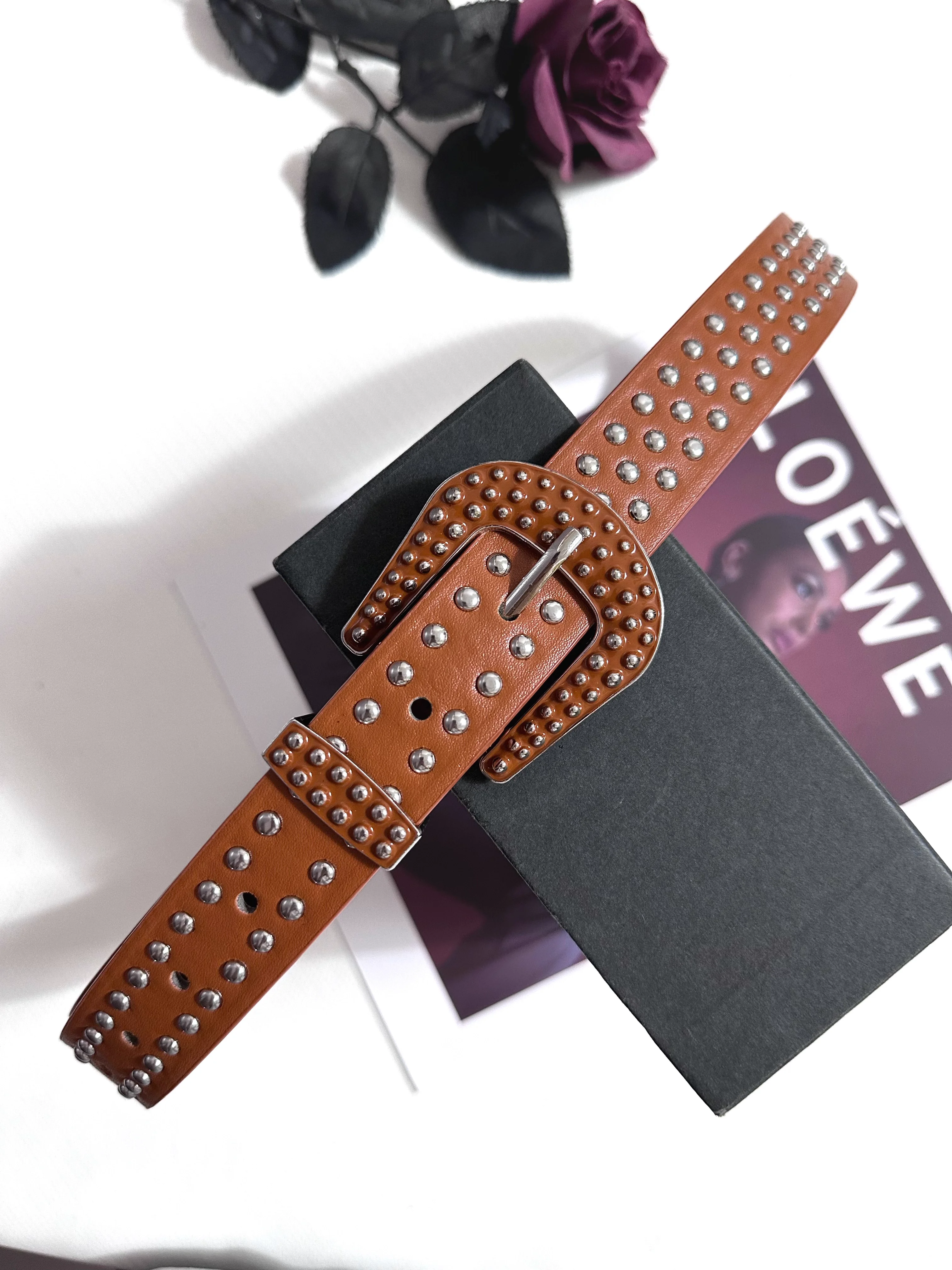 المرأة خمر بولي Leather الجلود برشام الشرير مشد الإناث Cummerbund معطف حزام فستان Decration حزام ضيق J1463