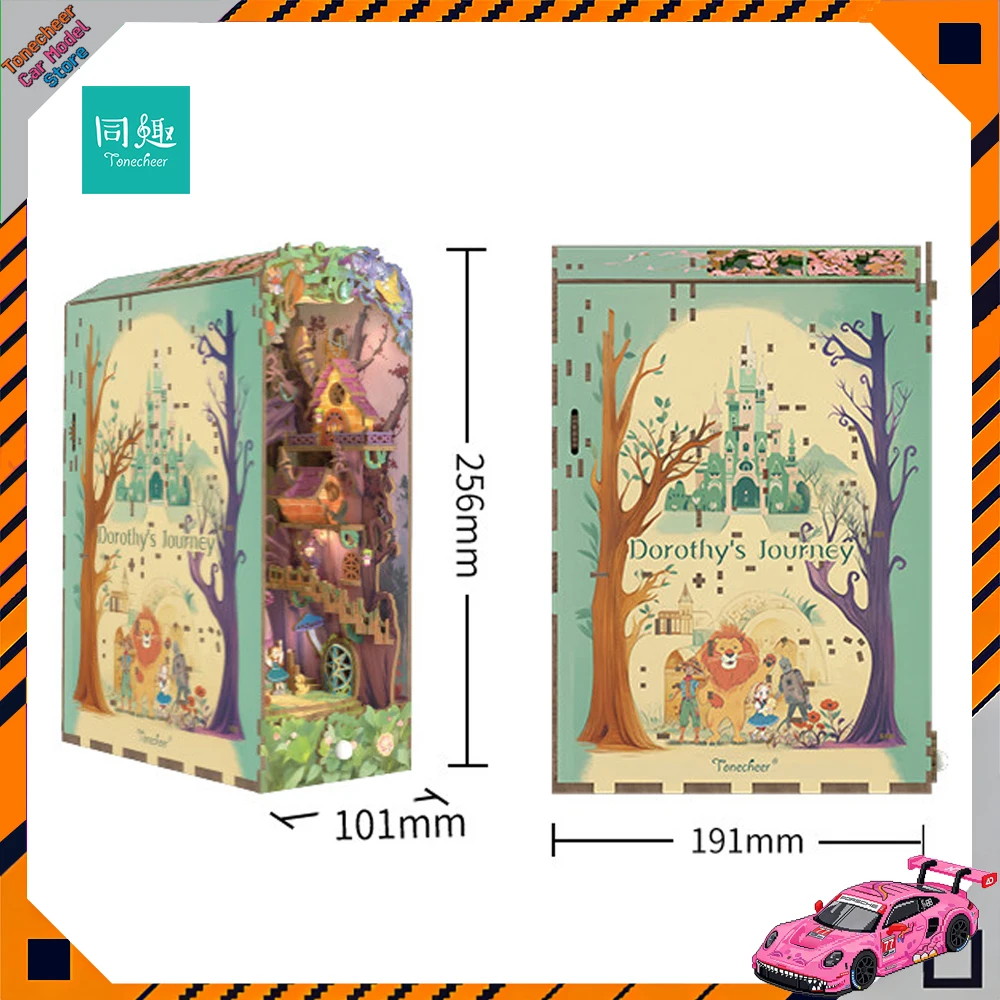 

Набор для сборки 3D-диорамы Tonecheer «Путешествие Дороти»: книжный уголок, подставка для книг, деревянный пазл, украшение для кукольного домика, подарок на день рождения