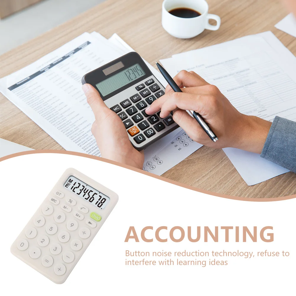 

Electronic Calculators X Kids Accounting Portable White Plastic Childrens Student