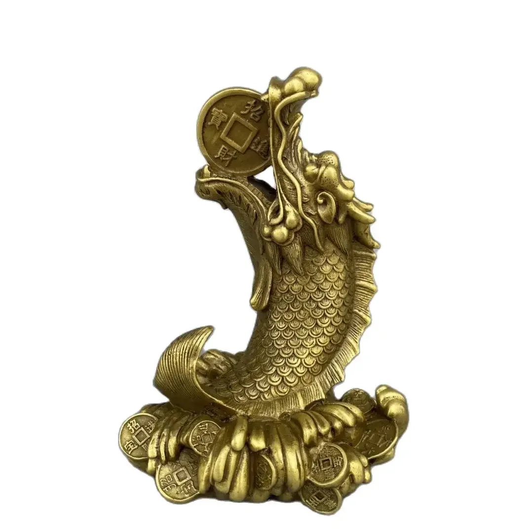 Factory direct sales of leading fish brass handicrafts and wholesale of Yuelongmen carp handicrafts and ornaments