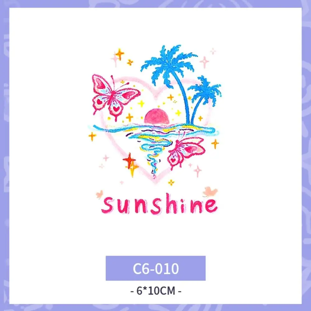 مقاوم للماء الحلو المؤقتة لصاقات وشم سحابة الوردي الجسم الفن ملصق فراشة INS ماكياج الوشم الشارات الذراع #1