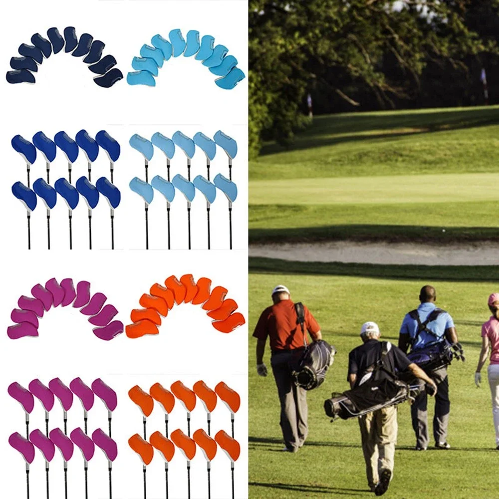 Golf Club with See Through Window 10Pcs Golf Covers Golf Wedge Headcovers Clear Visible Head Covers Golf Accessories for Putters