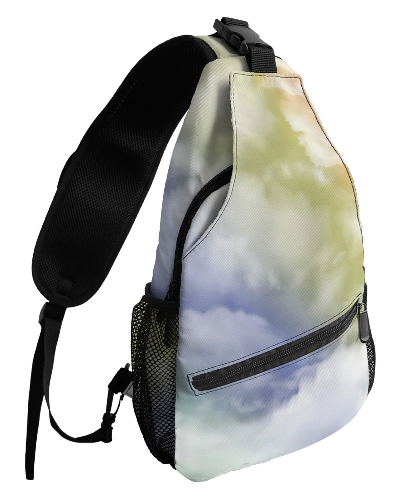 

Gradient Abstract Clouds Chest Bags For Women Men Waterproof Messenger Bags Female Travel Sport One Shoulder Crossbody Bag