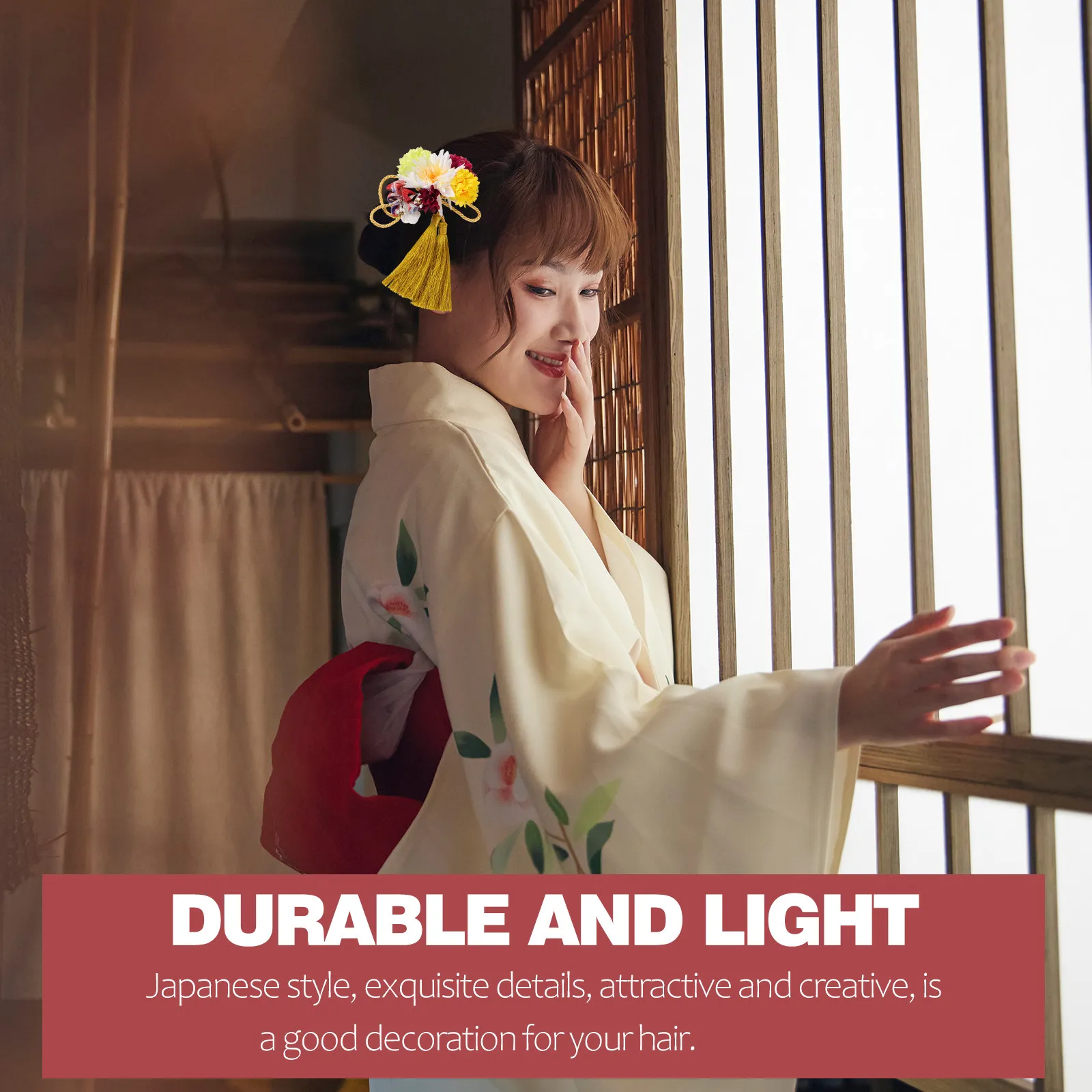 2Pcs Japanese Style Flower Tassel Hair Combs Elegant Bridal Headpiece Wedding Hair Accessories Bride Hairpin Hairpin Comb