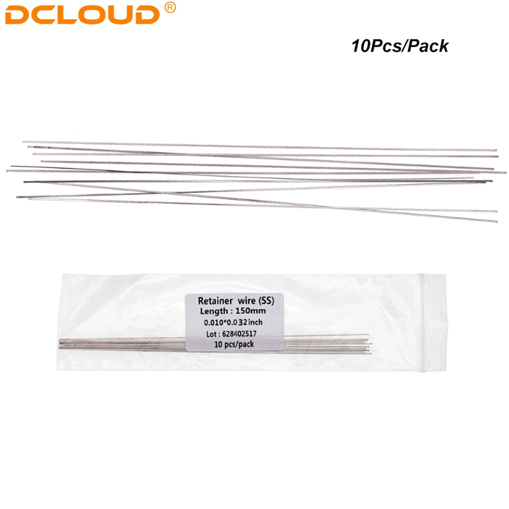 10 Stück/Packung Dental Kieferorthopädie Lingual Retainer Draht Edelstahl Flach Twist Drähte Gerade Zahnarzt Materialien Ortho Bracket – Detail 7