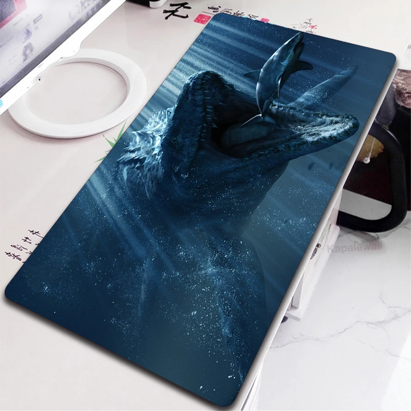 Gamer Scary Underwater Monster Mouse Pad XXL Notebook Keyboard Table Desk Mat Waterproof Mange Mousepad Anime Stuff Accessories