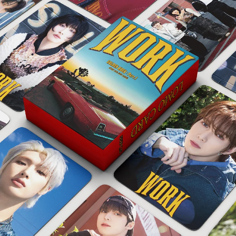 

KPOP ATEEZ 55pcs/set New Album GOLDEN HOUR : Part.1LOMO Card Gift Collector Card Hongjoong San Yunho Photo Card Fans Collection