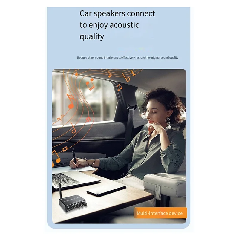 

AAAEL-2X Bluetooth Audio Receiver Adapter 5.3 Player U Disk Microphone Amplifier Audio Speaker Converter With Remote Control