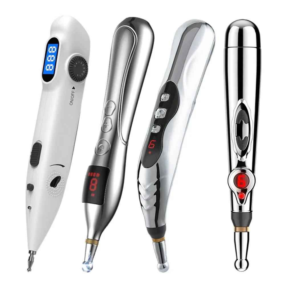 Electronic Acupuncture Pen Display Trigger Point Massage Tens Muscle Stimulator Device Laser Meridian Energy Back Pain Relief