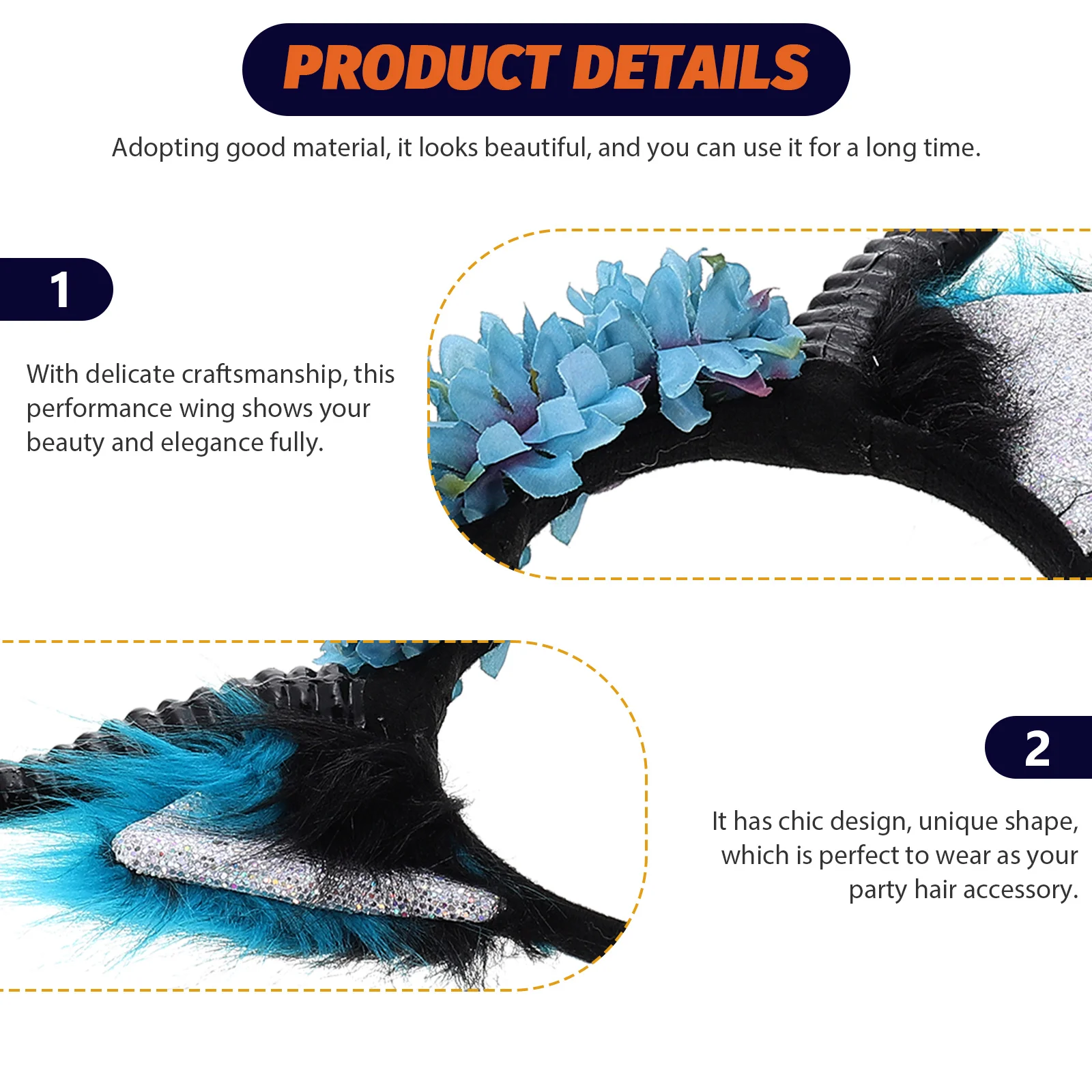 

Horn Buckle Hair Bands Demon Horns Cosplay Bull Headband Goat Plastic Headpiece Animal Costume Miss
