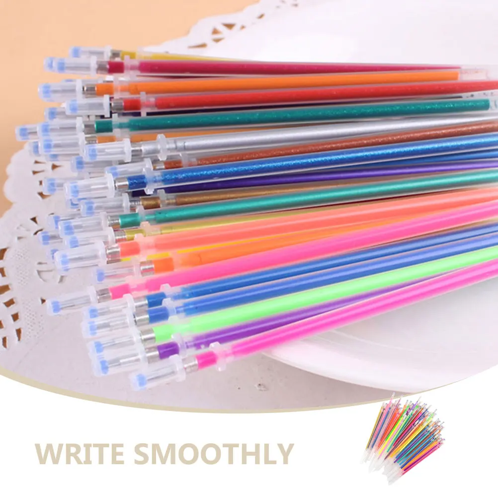 48 Pcs Color Gel Refill Pen Replacement Refills Ink Colored Colorful Ballpoint Erasable